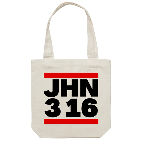Chirstian-Canvas Tote Bag-John 3:16 (DMC Parody)-Studio Salt & Light