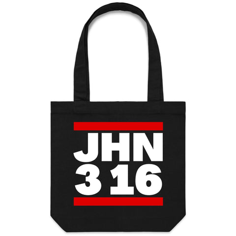 Chirstian-Canvas Tote Bag-John 3:16 (DMC Parody)-Studio Salt & Light