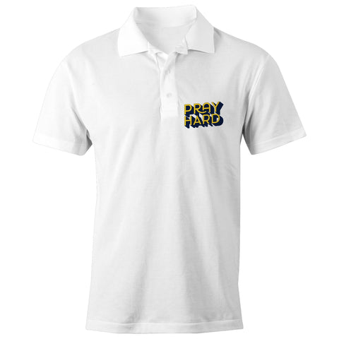 Chirstian-Men's Polo Shirt-Pray Hard-Studio Salt & Light