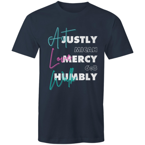 Chirstian-Men's T-Shirt-Act Justly Love Mercy Walk Humbly-Studio Salt & Light