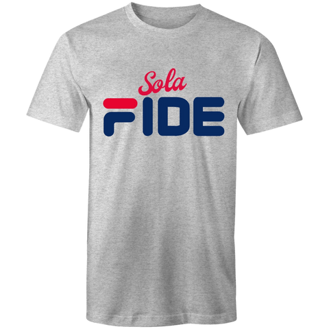 Chirstian-Men's T-Shirt-Sola Fide (FILA Parody)-Studio Salt & Light