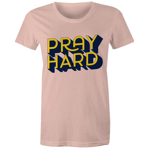 Chirstian-Women's T-Shirt-Pray Hard-Studio Salt & Light