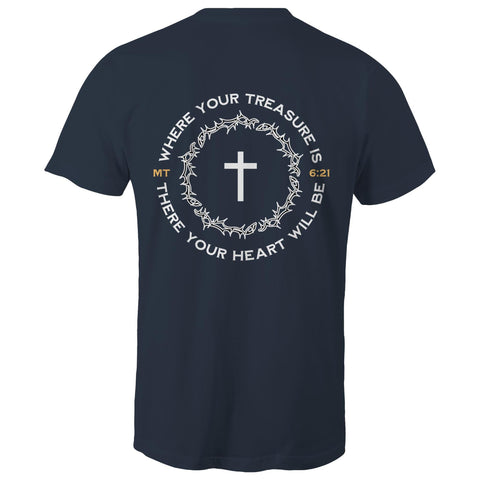 Chirstian-Men's T-Shirt-Where Your Treasure Is-Studio Salt & Light