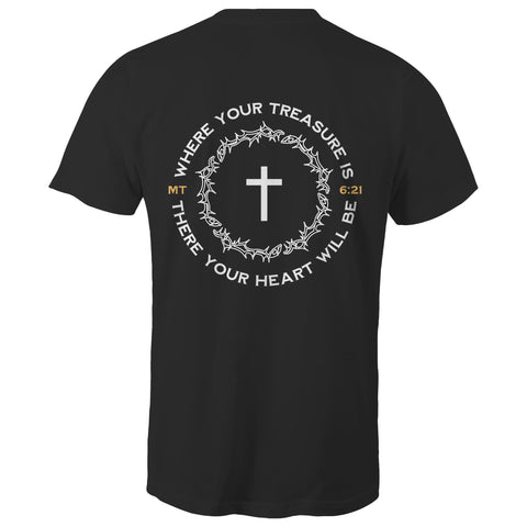 Chirstian-Men's T-Shirt-Where Your Treasure Is-Studio Salt & Light