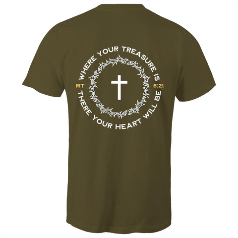Chirstian-Men's T-Shirt-Where Your Treasure Is-Studio Salt & Light