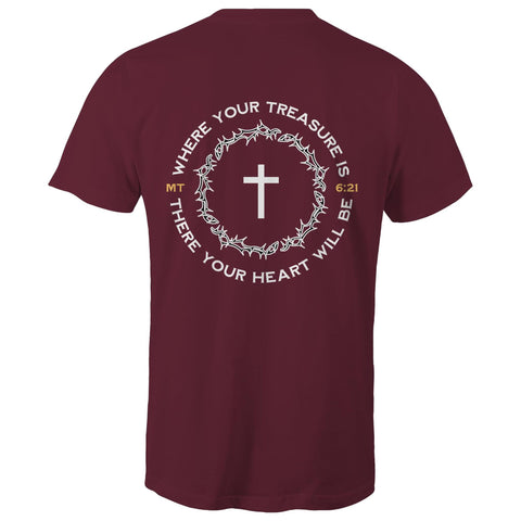 Chirstian-Men's T-Shirt-Where Your Treasure Is-Studio Salt & Light