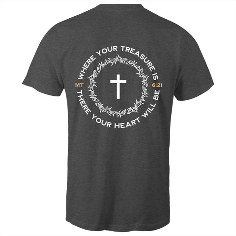 Chirstian-Men's T-Shirt-Where Your Treasure Is-Studio Salt & Light