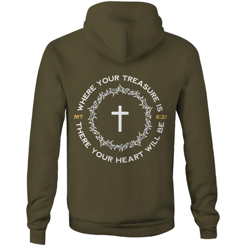 Chirstian-Unisex Hoodie-Where Your Treasure Is-Studio Salt & Light