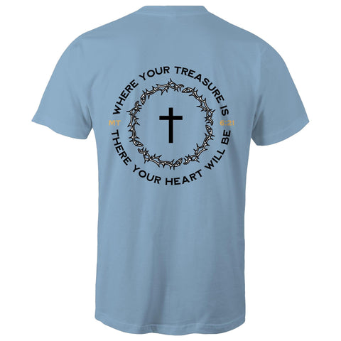 Chirstian-Men's T-Shirt-Where Your Treasure Is-Studio Salt & Light