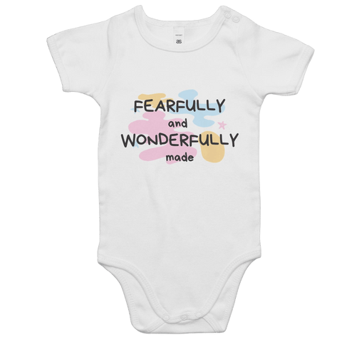 Chirstian-Infant Onesie-Fearfully And Wonderfully Made (V2)-Studio Salt & Light