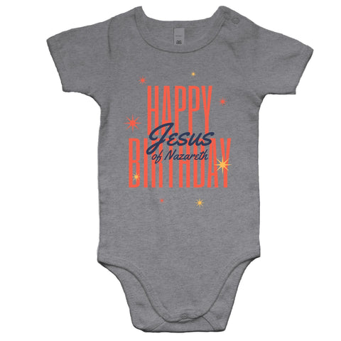 Chirstian-Infant Onesie-Happy Birthday Jesus-Studio Salt & Light