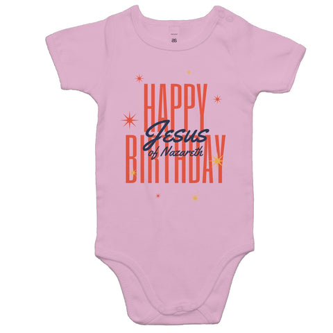 Chirstian-Infant Onesie-Happy Birthday Jesus-Studio Salt & Light