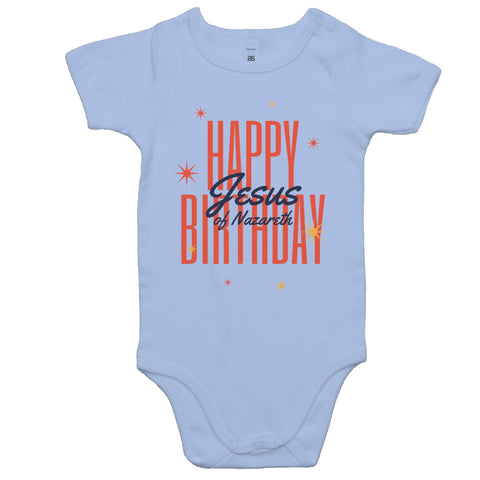 Chirstian-Infant Onesie-Happy Birthday Jesus-Studio Salt & Light