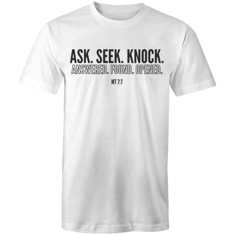 Chirstian-Men's T-Shirt-Ask Seek Knock-Studio Salt & Light