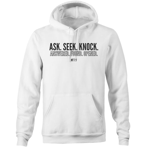 Chirstian-Unisex Hoodie-Ask Seek Knock-Studio Salt & Light