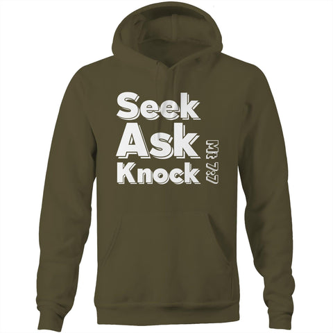 Chirstian-Unisex Hoodie-Ask Seek Knock (V3)-Studio Salt & Light
