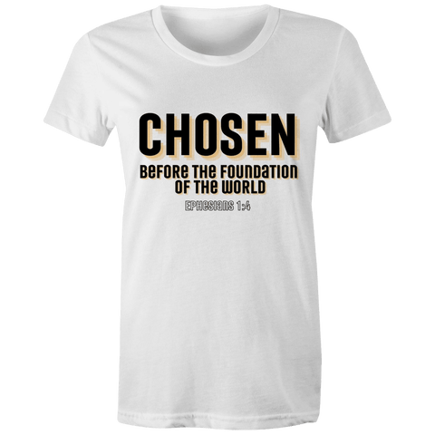 Chirstian-Women's T-Shirt-Chosen Before The Foundation of The World-Studio Salt & Light