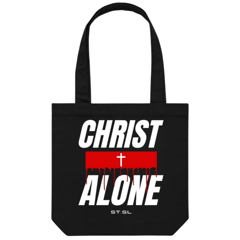 Chirstian-Canvas Tote Bag-Christ Alone (Solus Christus)-Studio Salt & Light