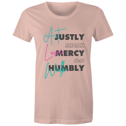 Chirstian-Women's T-Shirt-Act Justly Love Mercy Walk Humbly-Studio Salt & Light