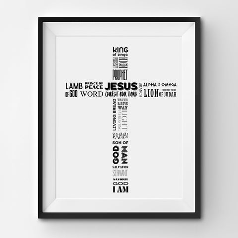 Chirstian-Wall Art Poster-Titles of Jesus-Studio Salt & Light