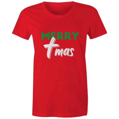 Chirstian-Women's T-Shirt-Merry Xmas-Studio Salt & Light